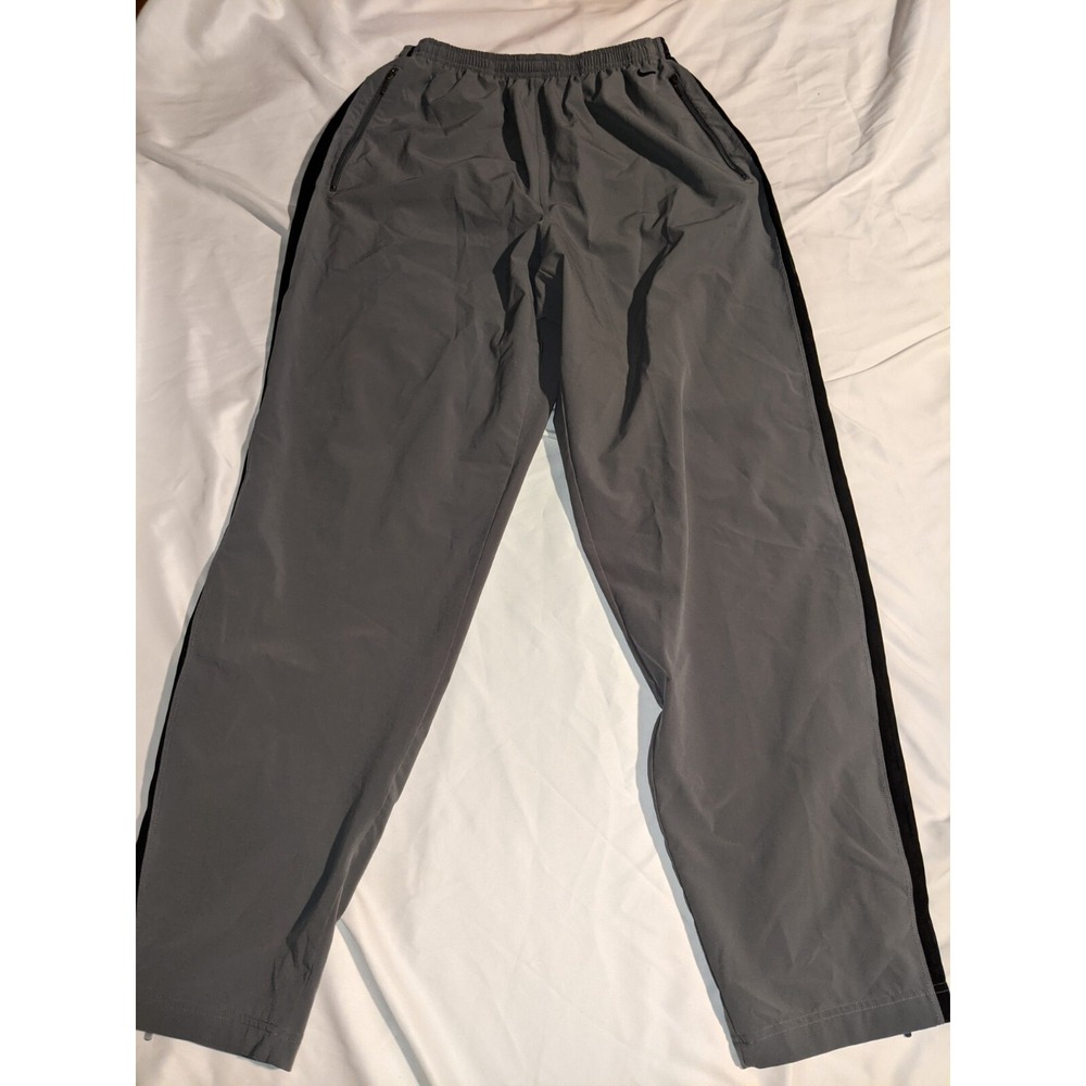 Nike Men's‎ Windbreaker Pants Gray Size Large Zipper Ankles Drawstring